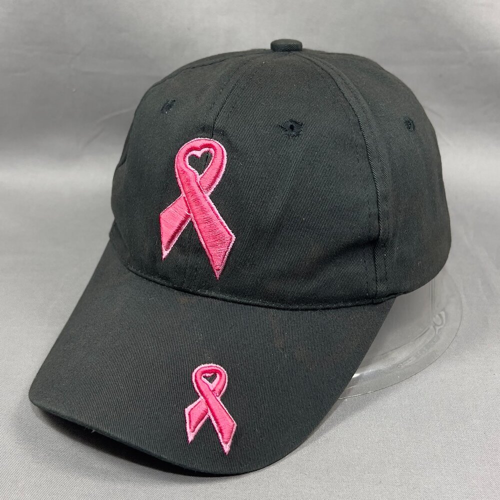 Breast Cancer Awareness Strap Back Hat Cap Pink Ribbon Baseball Outdoor Womens